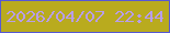 文字の大きさ：5、枠の色：5659d5、背景の色：b9ab1e、文字の色：b89ee9 無料ブログパーツのブログ時計