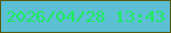 文字の大きさ：1、枠の色：565a0e、背景の色：5dbfd4、文字の色：1ceb5b 無料ブログパーツのブログ時計