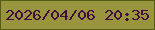 文字の大きさ：5、枠の色：565c14、背景の色：99953e、文字の色：420d3e 無料ブログパーツのブログ時計