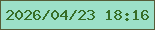 文字の大きさ：3、枠の色：565c38、背景の色：9ce0c8、文字の色：366e27 無料ブログパーツのブログ時計
