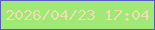 文字の大きさ：5、枠の色：565cc4、背景の色：a0e976、文字の色：eadead 無料ブログパーツのブログ時計