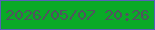 文字の大きさ：1、枠の色：5660b8、背景の色：0aaa27、文字の色：51525f 無料ブログパーツのブログ時計