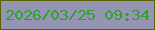 文字の大きさ：2、枠の色：566100、背景の色：9594b2、文字の色：2aa22c 無料ブログパーツのブログ時計