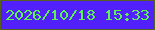 文字の大きさ：3、枠の色：566120、背景の色：5220fa、文字の色：5bf454 無料ブログパーツのブログ時計