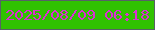 文字の大きさ：4、枠の色：566265、背景の色：30c200、文字の色：db2fd3 無料ブログパーツのブログ時計