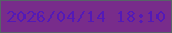 文字の大きさ：4、枠の色：566367、背景の色：782c8b、文字の色：5419b7 無料ブログパーツのブログ時計