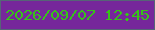 文字の大きさ：2、枠の色：566477、背景の色：76279b、文字の色：36c318 無料ブログパーツのブログ時計