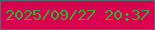 文字の大きさ：1、枠の色：566770、背景の色：db004d、文字の色：33b132 無料ブログパーツのブログ時計