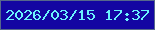文字の大きさ：3、枠の色：56678b、背景の色：1305a2、文字の色：6bf2fd 無料ブログパーツのブログ時計