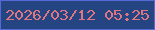 文字の大きさ：5、枠の色：5668d6、背景の色：244482、文字の色：dd7681 無料ブログパーツのブログ時計