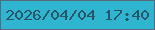 文字の大きさ：2、枠の色：566a7f、背景の色：30b5d0、文字の色：295568 無料ブログパーツのブログ時計
