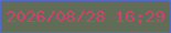文字の大きさ：4、枠の色：566ac1、背景の色：616d56、文字の色：c8466b 無料ブログパーツのブログ時計