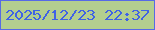 文字の大きさ：1、枠の色：566ae6、背景の色：b3ce8f、文字の色：3f62e5 無料ブログパーツのブログ時計