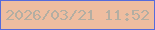 文字の大きさ：2、枠の色：566bdb、背景の色：eebda0、文字の色：b4aea2 無料ブログパーツのブログ時計