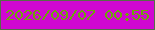 文字の大きさ：5、枠の色：566d49、背景の色：d007d2、文字の色：6da509 無料ブログパーツのブログ時計