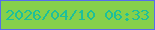 文字の大きさ：4、枠の色：566ded、背景の色：86d04c、文字の色：1dc09a 無料ブログパーツのブログ時計