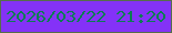 文字の大きさ：1、枠の色：566e4c、背景の色：8432f7、文字の色：0b7d53 無料ブログパーツのブログ時計