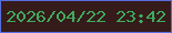 文字の大きさ：1、枠の色：566fe0、背景の色：351b1a、文字の色：40aa5d 無料ブログパーツのブログ時計