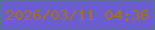 文字の大きさ：4、枠の色：567590、背景の色：6c5dce、文字の色：a87314 無料ブログパーツのブログ時計