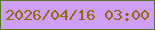 文字の大きさ：1、枠の色：56772b、背景の色：cf9ff8、文字の色：936704 無料ブログパーツのブログ時計