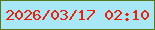 文字の大きさ：5、枠の色：56781a、背景の色：a8e7f5、文字の色：f11e03 無料ブログパーツのブログ時計