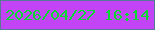 文字の大きさ：4、枠の色：567a94、背景の色：c343f6、文字の色：09d933 無料ブログパーツのブログ時計