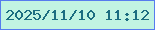 文字の大きさ：1、枠の色：567cee、背景の色：c1f4e2、文字の色：1c6d80 無料ブログパーツのブログ時計