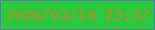 文字の大きさ：4、枠の色：567da6、背景の色：29ca3e、文字の色：bb8b29 無料ブログパーツのブログ時計