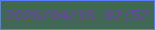 文字の大きさ：2、枠の色：567dfd、背景の色：416855、文字の色：6b42a3 無料ブログパーツのブログ時計