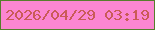 文字の大きさ：2、枠の色：567e2c、背景の色：fb86d1、文字の色：c95b57 無料ブログパーツのブログ時計