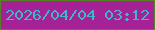 文字の大きさ：2、枠の色：568124、背景の色：a42295、文字の色：40b7c6 無料ブログパーツのブログ時計