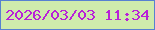 文字の大きさ：5、枠の色：5681d1、背景の色：ceebac、文字の色：b821d8 無料ブログパーツのブログ時計