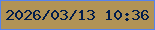 文字の大きさ：1、枠の色：5683ee、背景の色：b19356、文字の色：001c4b 無料ブログパーツのブログ時計