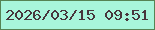 文字の大きさ：2、枠の色：568454、背景の色：a8f6db、文字の色：48363c 無料ブログパーツのブログ時計