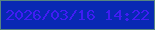 文字の大きさ：5、枠の色：568581、背景の色：0828b4、文字の色：411df3 無料ブログパーツのブログ時計