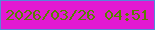 文字の大きさ：2、枠の色：5686d8、背景の色：e219d2、文字の色：5a8001 無料ブログパーツのブログ時計