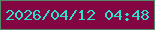 文字の大きさ：5、枠の色：56896a、背景の色：830542、文字の色：2ae1cd 無料ブログパーツのブログ時計