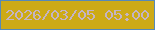 文字の大きさ：3、枠の色：5689b8、背景の色：cdaa16、文字の色：c4b4c5 無料ブログパーツのブログ時計