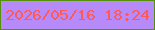 文字の大きさ：5、枠の色：569009、背景の色：b68af9、文字の色：fe5956 無料ブログパーツのブログ時計