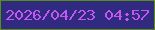 文字の大きさ：5、枠の色：56900d、背景の色：312a81、文字の色：c656f2 無料ブログパーツのブログ時計