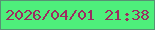 文字の大きさ：3、枠の色：569273、背景の色：4eef7b、文字の色：9d2b61 無料ブログパーツのブログ時計
