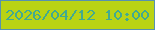 文字の大きさ：2、枠の色：5692af、背景の色：b9d314、文字の色：42aa90 無料ブログパーツのブログ時計
