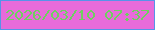 文字の大きさ：2、枠の色：5693e9、背景の色：e76bda、文字の色：6ed060 無料ブログパーツのブログ時計