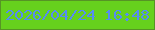文字の大きさ：3、枠の色：569425、背景の色：66d11d、文字の色：568cf3 無料ブログパーツのブログ時計