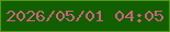 文字の大きさ：3、枠の色：56970e、背景の色：125f00、文字の色：cb647a 無料ブログパーツのブログ時計