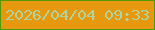 文字の大きさ：1、枠の色：569904、背景の色：e6990e、文字の色：afd4a0 無料ブログパーツのブログ時計