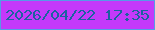 文字の大きさ：5、枠の色：569ae7、背景の色：c439fa、文字の色：1c62a0 無料ブログパーツのブログ時計