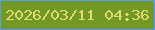 文字の大きさ：5、枠の色：569ef5、背景の色：739826、文字の色：dfdc6e 無料ブログパーツのブログ時計