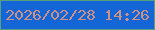文字の大きさ：5、枠の色：56a07f、背景の色：1465d6、文字の色：cb9186 無料ブログパーツのブログ時計