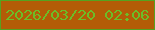 文字の大きさ：5、枠の色：56a220、背景の色：b35c07、文字の色：6cbe27 無料ブログパーツのブログ時計